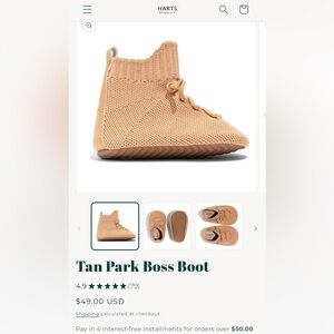 HARTS Tan Park Boss Boots Toddler Sz 3